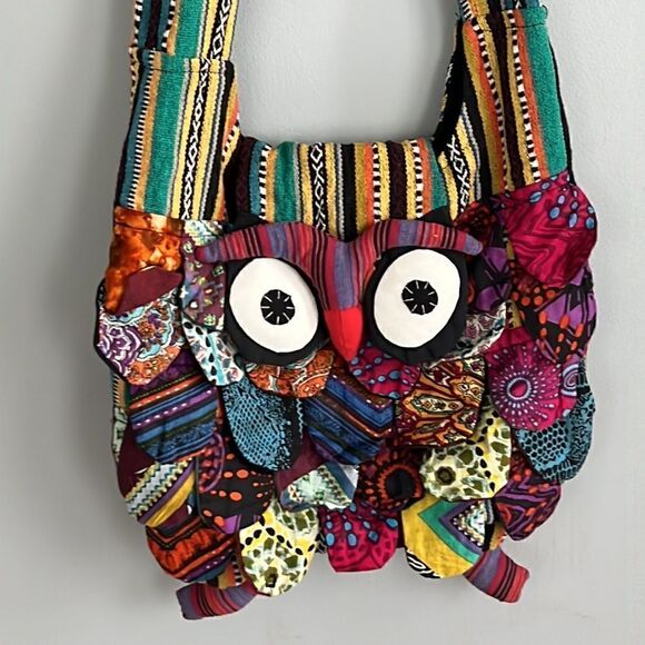 Bohemian boho Women’s multi colored Owl Purse - Picture 2 of 16